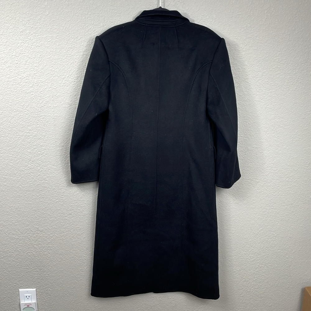 Nwt Pixie Market Double Breasted Wool Coat Black Warm Longline Car Coat Sz M — image 5 of 8